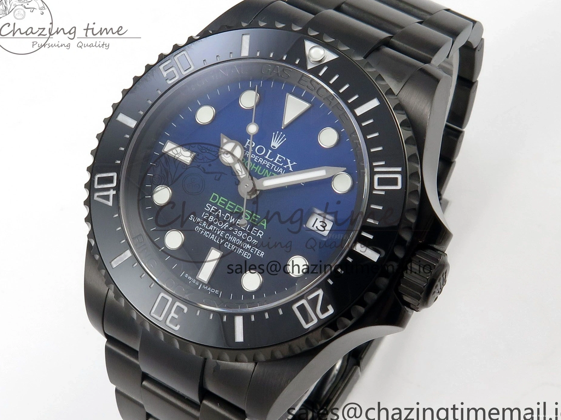 Best AAA Replica Sites Bracelet Ombre Edition 126660 Sea-Dweller 108 DLC Dial Blacken Blue Best 1:1 Durable On SH GMF 1227